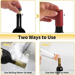 Wine Sealer for Bottles – 60 pcs PVC Heat Shrink Capsules and Corks