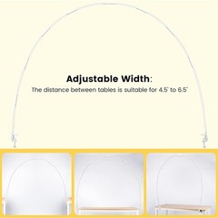 Voircoloria 13ft Table Balloon Arch Kit, Stand Standard, White