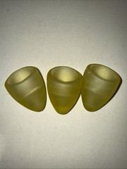 Elegant Art Nouveau THREE (3) AMBER LILIES TEALIGHT HOLDER 15” Tall
