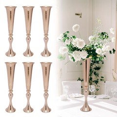 6 Pcs Versatile Vase Metal Wedding Centerpieces 22.2″ Height 56.5 cm Trump Vase