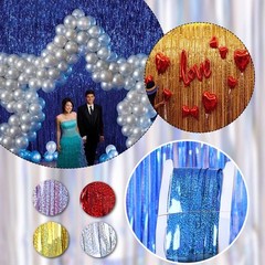 Curtain 1m*2m Door Hanging Decor For Wedding Birthday Party Easy To Install