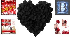 1000 Lifelike Black Silk Rose Petals for Wedding & Party Decor – Fade Resistant