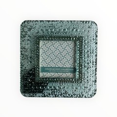 Color Accent Collection Aqua Blue Silver Textured Glass Photo Frame 4×4