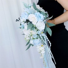 Artificial Bridal Cascading Bouquet for Wedding Ceremony and Anniversary