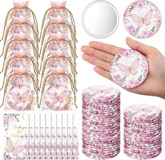 36 Sets Butterfly Baby Shower Party Favors, Butterfly Compact Pocket Mirrors and