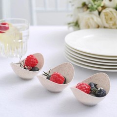 NATURAL 24 Mini Bowls 3″ Biodegradable Wheat Straw Fiber DESSERT CUPS Events