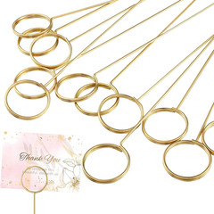 30 Pcs Floral Card Holder Pick Metal Wire Flower Place Card Stick 13.4 in Pictur