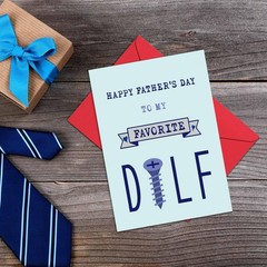 Fathers Day Card for Husband – 5X7 DILF Fathers Day Card from Wife Girlfriend…