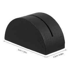 24Pcs Elegant Wood Place Card Holders Black Semi Circle Wedding Signs