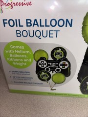 Birthday Mode, Activated Foil, Balloon Bouquet, Five Piece, Balloon With Weight