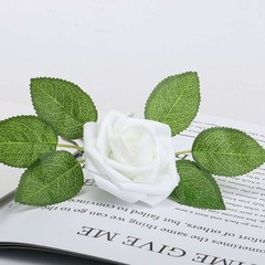 25/50pcs Artificial Flower Real Looking Foam Roses Decoration DIY for Wedding