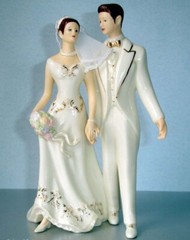 Lenox Bride And Groom Just Married Figurine Cake Topper Hand Painted 8″H New