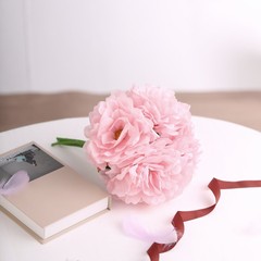 6 pcs 11″ Pink Silk Artificial Peony Flowers Bouquets Wedding Party Decorations