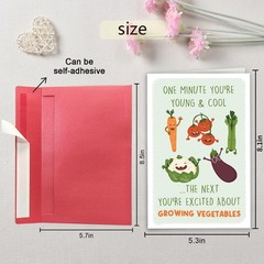 Funny Gardener Birthday Card for Woman Man, Humorous Birthday Card for Family…