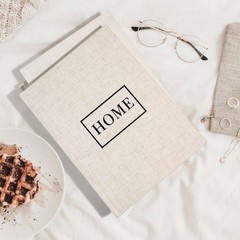 Linen Neutral Coffee Table Books Set of 3,Fashion Designer Hardcover Blank Bo…