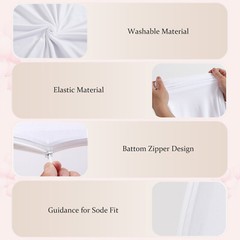 Milk Silk Spandex Archway Backdrop with Zipper Wrinkle Free Wedding Event Cover