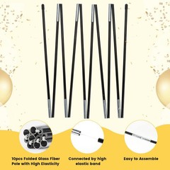 Voircoloria 13ft Table Balloon Arch Kit, 4.5 to 6.5 feet, Black