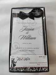 His And Hers 50 Count Varnished Layers With Ribbon, Wedding Programs