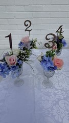 Large Lot Wedding Florals 15 Centerpieces 2 Bouquets Arch Decorations