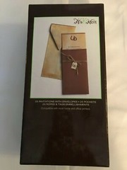 Hobby Lobby Studio His & Hers 25 Count Brown Wedding Invitations Country Western