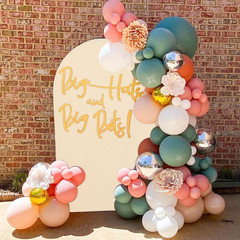 Spandex Fitted Arch Cover Beige Wedding Arch Cover 3.3×6.6FT Backdrop Fabric 2-S