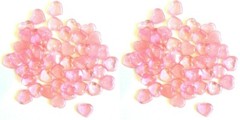 Valentine’s Acrylic 50 Heart Shape Gems Vase Filler Table Scatter ~Pink Set of 2