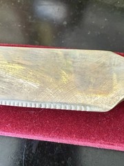 Vintage Mikasa Austria Crystal Handle Cake Knife 14ʼ Serrated With Original Box