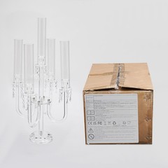 4 pcs 5 Arm Acrylic Candle Holder Freestanding Candle Holder for Wedding Party