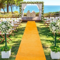 Wedding Aisle Runner 4.5ftx20ft Gold Aisle Runners Velvet Carpet Runner for P…