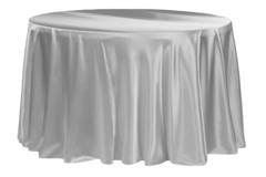 10 Round SATIN 120″ inch Tablecloth 5′ Ft table WEDDING Party 25 COLORS USA SALE