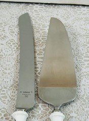 Lenox “Bellina” Wedding Cake Knife And Server Set Stainless Steel Blade w/Boxes