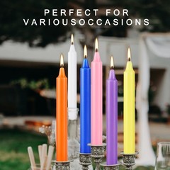 40 Pack Assorted Color Spell Chime Candles, 4 Inch Mini Taper Multicolor