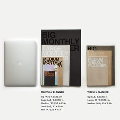 JSTORY Medium Monthly Planner Lays Flat Undated Year Round Flexible Cover 14 …