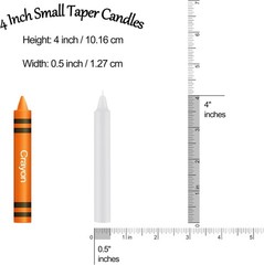 Tobeape Spell Chime Candles 24 pcs White 4 inch Taper Candle-24pcs,