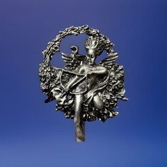 Baroque Ornate Cherub Pewter Table Decor 8.25” Vintage L3
