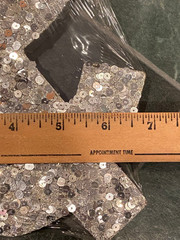 8″ X 7″ Wooden «&» Silver Sequin Signs *NEW/Sealed Corner Wear In Package* j2