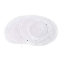 Bezall 100Pcs White Organza Tulle Circles with Drawstring, 9.8 Inch Round Org…