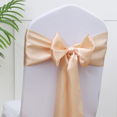 Pack of 50 Satin Chair Sashes Bows tie Ribbon 7×108 inches for Wedding Party