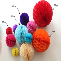 4 inch HoneyComb Tissue Paper Ball Lantern Pom Poms Wedding Birthday Photo shoot