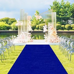 FANPROMS Royal Blue Aisle Runner for 4′ x 25′ (Rectangular),