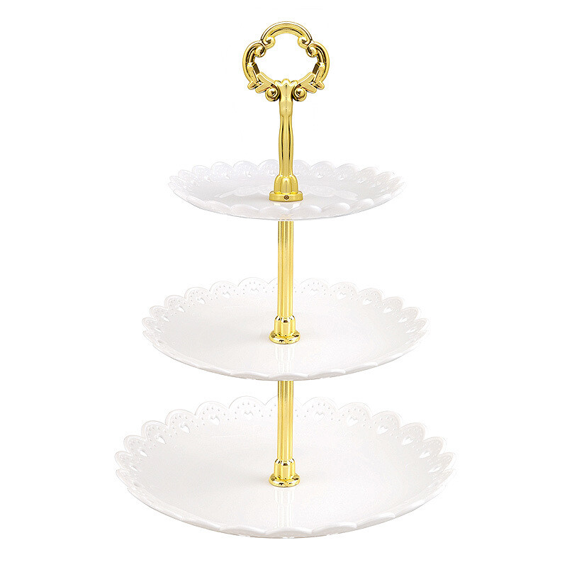 Detachable Cake Stand 3 Tier Pastry Fruit Plate Serving Dessert Cookies Holder