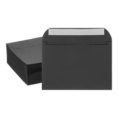 100Pcs Self Sealing Envelopes 7.8×5.5 Inch for Invitations A7 Black
