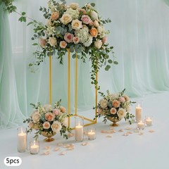 5Pcs Metal Flower Stands Wedding Flower Stand Rectangular Flower Display Rack