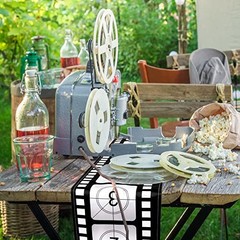 12 x 72 Inch Movie Night Table Runner Movie Theme Party 3 Classic Style