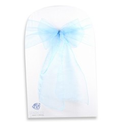 150 pcs Organza Chair Cover Bow Sash 108″x8″ – Teal Blue – Wedding Party pj