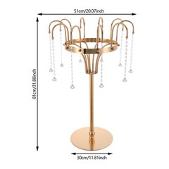 10 Pendants Gold Flower Stand Free Standing for Wedding Centerpieces Stand decor