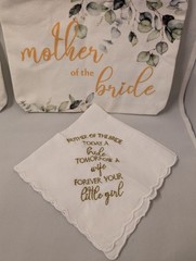 4 Pieces Mother Of The Groom Gifts Cosmetic Bag Wedding Handkerchief Set Mother