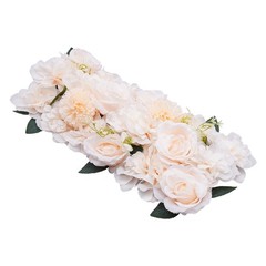 6* Dining Table Flower Centerpieces Silk Champagne Rose Flower Arrangement Deco