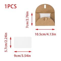 YUYUDEHM 25 Set Mini Envelopes with Blank Cards, Kraft 4.13″ x 2.76″, Brown
