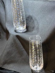 VTG-Inspired Stemless Champagne Flutes Wedding Toast Bride Groom MCM Fab Fit Fun